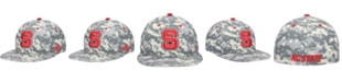 adidas Men's Camo NC State Wolfpack Gray Undervisor On-Field Baseball Fitted Hat